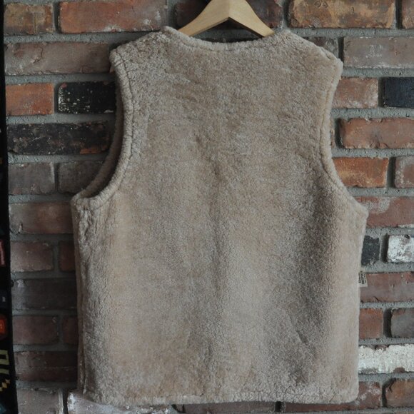 Vintage Handmade Shearling Sheepskin Leather Wool Western Vest Australia M - Picture 7 of 8